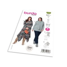 Burda Střih Burda 5986 - Delší tričko s rolákem, tričkové šaty