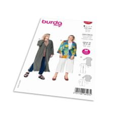 Burda Střih Burda 6107 - Lehké sako, kabátek pro plnoštíhlé