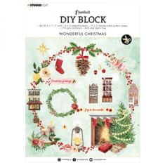 Aladine DIY Blok s výseky Wonderful Christmas, A4, 32 l. - Útulné Vánoce