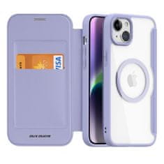 Dux Ducis Skin X Pro Flipové pouzdro s MagSafe pro Apple iPhone 15 Plus purple 6934913025222