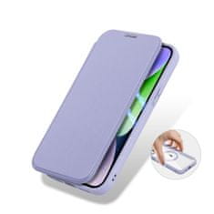 Dux Ducis Skin X Pro Flipové pouzdro s MagSafe pro Apple iPhone 15 Plus purple 6934913025222