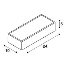 SLV BIG WHITE WL 149 R7S, nástěnné svítidlo, QT-DE12, obdélníkové, up/down, bílé matné, max. 60 W 149471