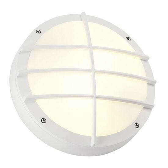 SLV BIG WHITE BULAN GRID, venkovní nástěnné a stropní svítidlo, TC-TSE, IP44, kulaté, bílé, max. 50 W 229081