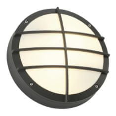 SLV BIG WHITE BULAN GRID, venkovní nástěnné a stropní svítidlo, A60, IP44, kulaté, antracit, max. 50 W, kryt PC 229085