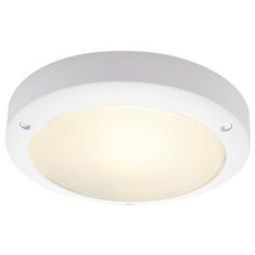 SLV BIG WHITE BULAN, venkovní nástěnné a stropní svítidlo, C35, IP44, kulaté, bílé, satinované sklo, max. 60 W 229071