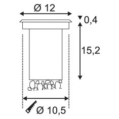 SLV BIG WHITE SOLASTO 120, venkovní zapuštěné podlahové svítidlo, LED GU10 51 mm, IP67, kulaté, nerezová ocel, max. 6 W 227680