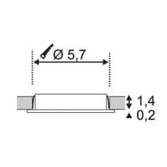 SLV BIG WHITE DL 126, vestavné svítidlo, LED SMD, 3000K, kulaté, bílé, max. 3 W, vč. listových pružin 112221