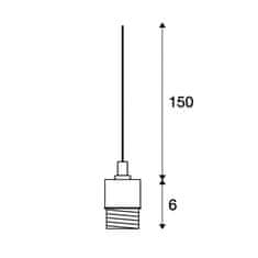 SLV BIG WHITE FENDA, závěs, A60, bílý, bez stínítka, bez rozety, otevřený kabel, max. 60 W 132661