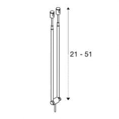 SLV BIG WHITE TELESKOP, svítidlo s lanem pro nízkonapěťový lanový systém TENSEO, QR-C51, chrom, Š/V/H 4,5/21–52/1 cm 139082