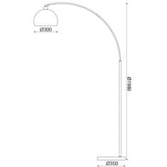 ACA ACA Lighting Floor a amp;Table stojanové svítidlo ML312401FB