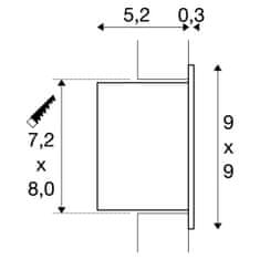 SLV BIG WHITE FRAME LED 230V CURVE LED vnitřní nástěnné vestavné svítidlo, 2700K 1000575