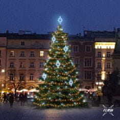 DecoLED LED světelná sada na stromy vysoké 9-11m, teplá bílá s Flash, ledové dekory EFD09S2