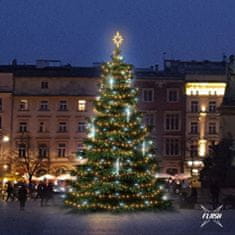 DecoLED LED světelná sada na stromy vysoké 9-11m, teplá bílá s Flash, s padajícím sněhem