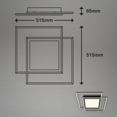 BRILONER BRILONER LED stropní svítidlo, 51,5 cm, 50 W, 5000 lm, černá mat BRILO 3740-015