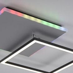 PAUL NEUHAUS LEUCHTEN DIREKT is JUST LIGHT LED stropní svítidlo hranaté hliník CCT stmívatelné Rainbow RGB 2700-5000K LD 11327-95