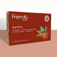 Friendly Soap Friendly Soap přírodní mýdlo dárková sada mýdel Spicy and Woody 4x 95g