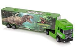 Lean-toys Velký Náklaďák Transporter Pro Přepravu Dinosaurů Auto Metal