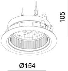 Light Impressions Deko-Light stropní vestavné svítidlo Tura osazení QR 111 12V AC/DC G53 / QR111 1x max. 75,00 W bílá 850104