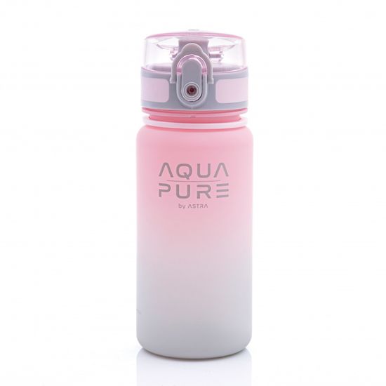 Astra Zdravá láhev AQUA PURE by ASTRA 400 ml - pink/grey, 511023001