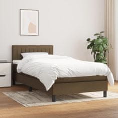 shumee Box spring postel s matrací tmavě hnědá 80x200 cm textil