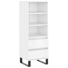 Vidaxl Skříň highboard bílá s vysokým leskem 40 x 36 x 110 cm kompozit