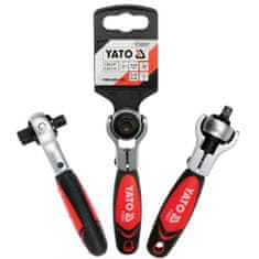 YATO Ráčna 1/4" pro nástavce a bity s otočnou hlavou YT-03311