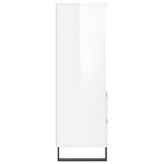 Vidaxl Skříň highboard bílá s vysokým leskem 40 x 36 x 110 cm kompozit