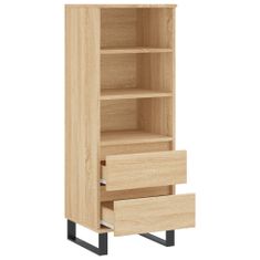 Greatstore Skříň highboard dub sonoma 40 x 36 x 110 cm kompozitní dřevo