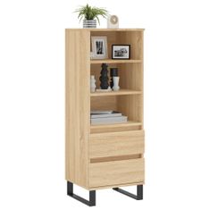 Greatstore Skříň highboard dub sonoma 40 x 36 x 110 cm kompozitní dřevo