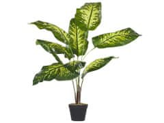 Beliani Umělá rostilina v květináči 122cm DIEFFENBACHIA