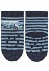 Sterntaler Ponožky protiskluzové Policie ABS 2ks v balení blue melange chlapec vel.19/20 cm 12-18 m