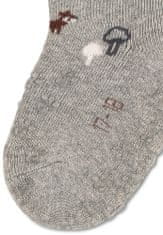 Sterntaler Ponožky protiskluzové Zvířatka ABS 2ks light grey melange chlapec vel. 21/22 cm-18-24 m
