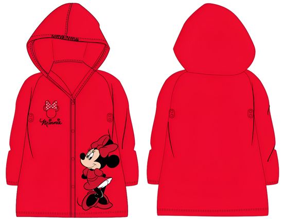 Disney Dívčí pláštěnka Disney červená vel. 116/122 - Minnie mouse