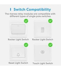 Meross Meross Smart Wi-Fi Spínací Modul Pod Vypínač, MSS810HK