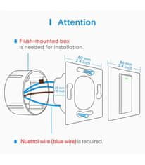 Meross Meross Smart Wi-Fi Chodbový Vypínač, MSS550XHK (EU verze)