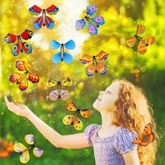 JOJOY® Dárek nebo Dekorace - Létající Motýli do Dárkové krabičky, Dárkové balení z Motýli (5ks) FLUTTIES 1+1 BALENÍ ZDARMA | F2LUTTIES
