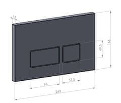 KOUPELNYMOST Předstěnový instalační systém s bílým tlačítkem 20/0042 + wc cersanit cleanon crea čtverec + sedátko (PRIM_20/0026 42 CR2)