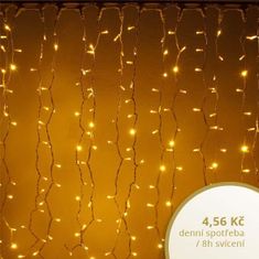 DecoLED DecoLED LED světelná záclona, 1x7m, teple bílá, 600 diod, IP67 CLNX0107W