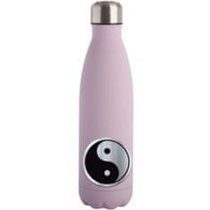 Láhev na vodu s Yin & Yang - růžová 
