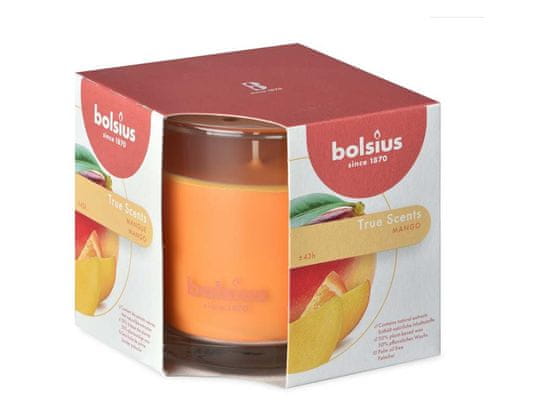 Bolsius Aromatic 2.0 Vonná svíčka ve skle, 95x95mm, Mango