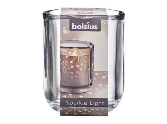 Bolsius Svícen sklo 71x87 mm na Sparkle light čirý