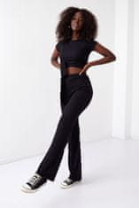 Fasardi Pruhovaná dámská halenka a kalhoty černé Velikost: UNIV