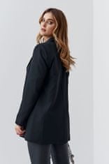 Fasardi Elegantní oversize dámská černá bunda Velikost: L