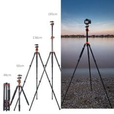 K&F Concept SA254T2 stativ/monopod s hlavou a křížovým sloupkem