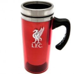 FotbalFans Cestovní hrnek Liverpool FC, červený, znak klubu, 450ml