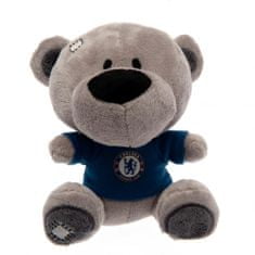 FotbalFans Plyšový medvídek Chelsea FC, šedý, modré tričko, 15 cm