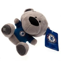 FotbalFans Plyšový medvídek Chelsea FC, šedý, modré tričko, 15 cm