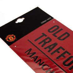 FotbalFans Plechová Cedule Manchester United FC, červená, lakovaná, 40x18cm