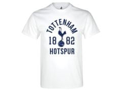 FotbalFans Tričko Tottenham Hotspur FC, 1882, bílé, modrý znak, 100% bavlna | M