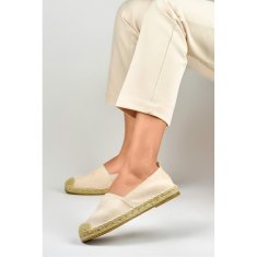 Klasické béžové dámské espadrilky velikost 39